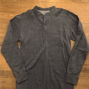 L.L. Bean Charcoal Long Sleeve Henley